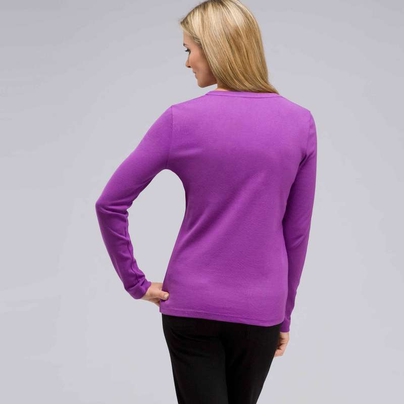 Long Sleeve Crew Neck, Meadow Violet, large image number 1