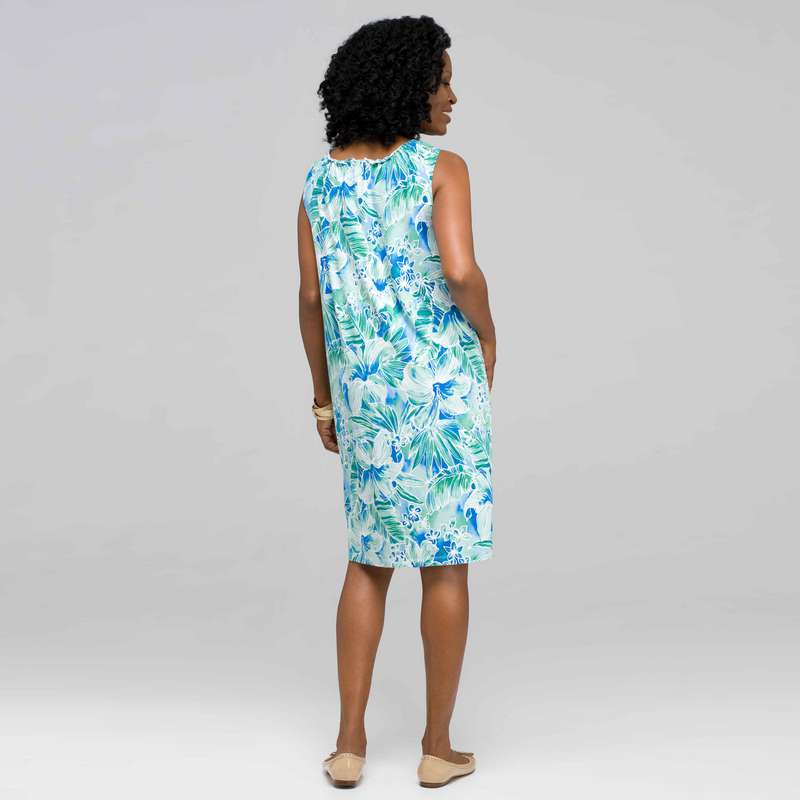 Floral Smock Tank Dress, Multi, large image number 1